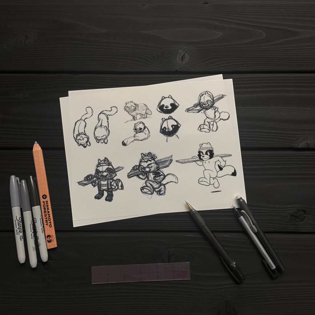 Shokunin Taro Mascot Design Iterations