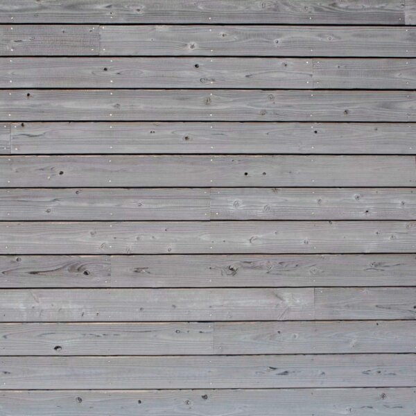 Close up of Gendai® Alkyd Light Gray Yakisugi siding as seen on Hilltop House