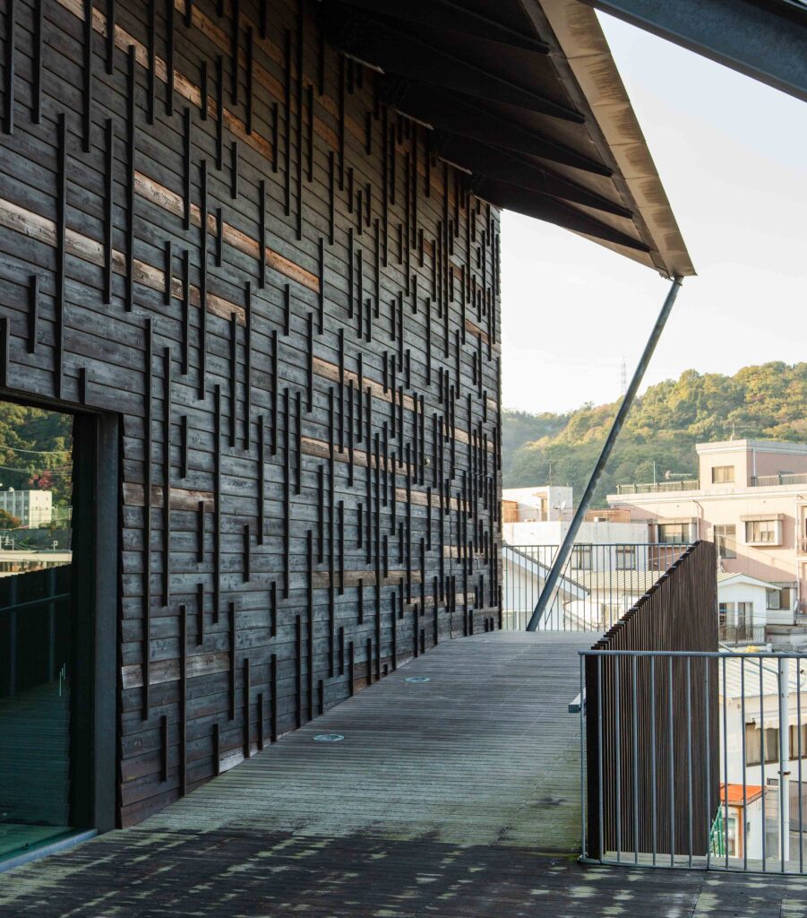 Kure Civic Center | Shou Sugi Ban Portfolio | Nakamoto Forestry