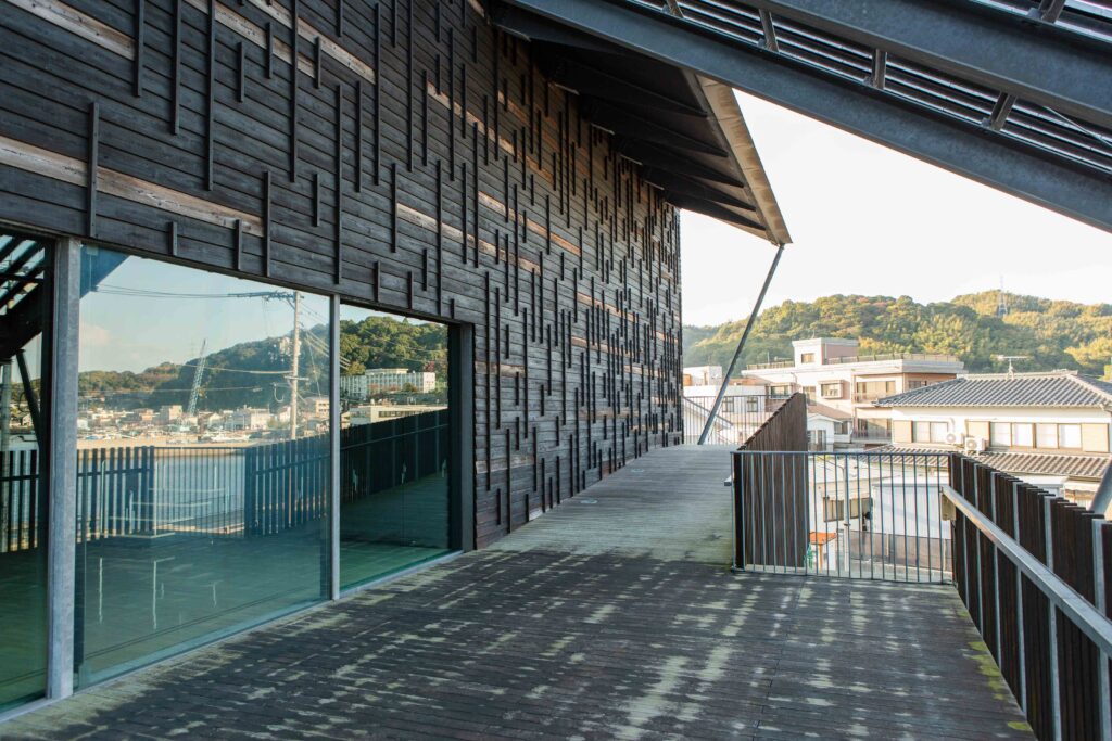 Kure Civic Center | Shou Sugi Ban Portfolio | Nakamoto Forestry