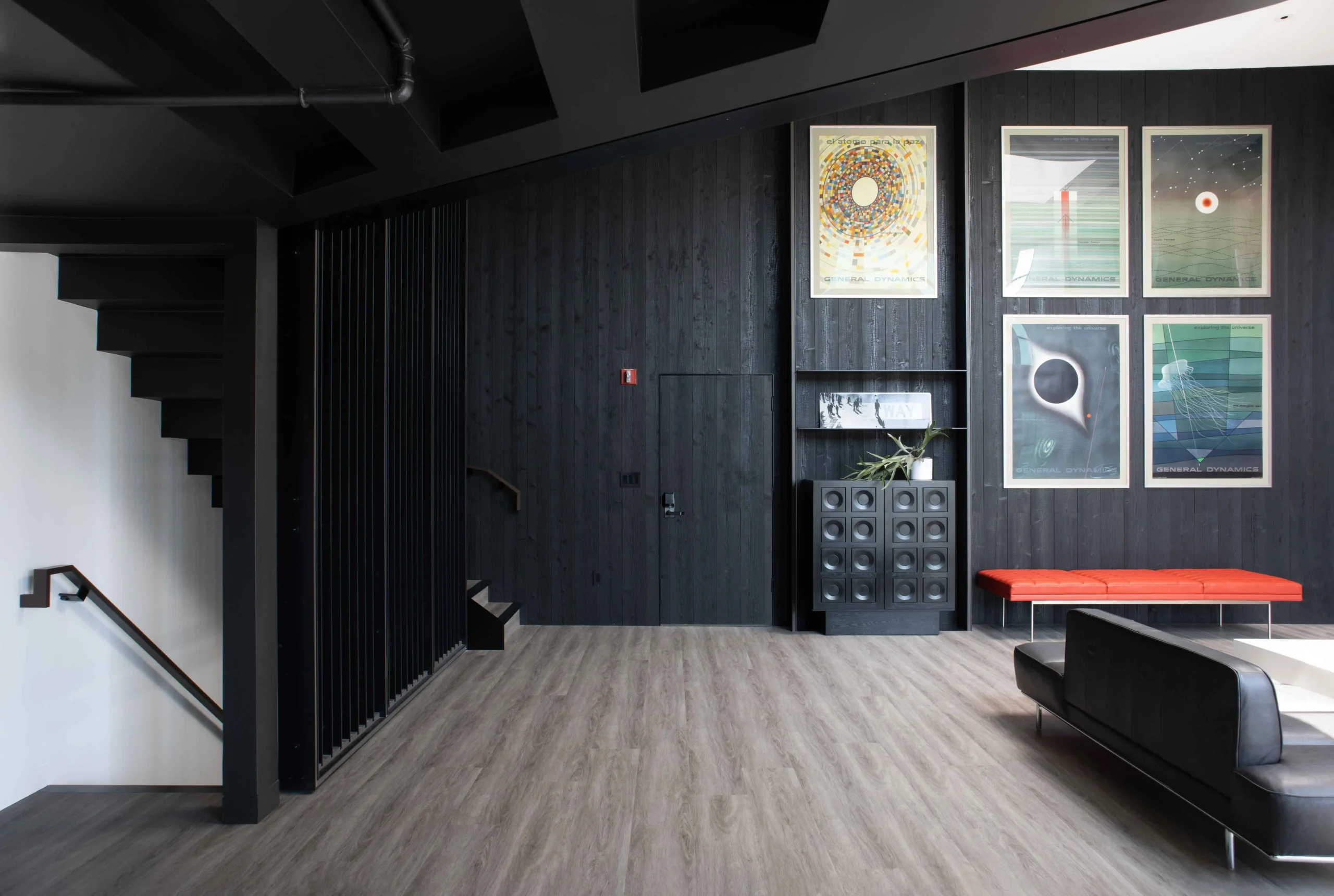 Image of living room at SOMA Residence, with Gendai® Alkyd Black panneling