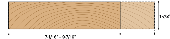 Diagram of Hinoki Moulder 8/4" Rough Lumber