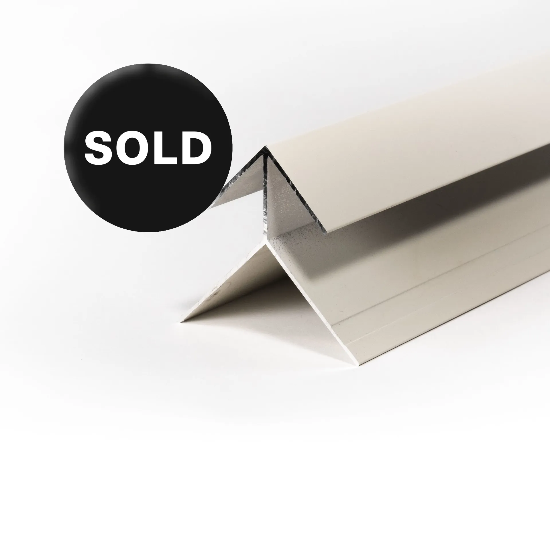 Image of Low Profile Outside Corner Aluminum Corner Trim primed white (Out of Stock)