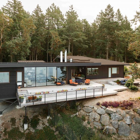 Landscape image of Piper's Place featuring Gendai® Alkyd Black on Orcas Island, WA